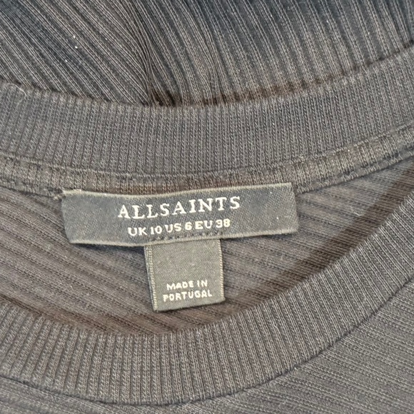 All Saints Black Gia Maxidress - US Size 6 - Picture 3 of 5